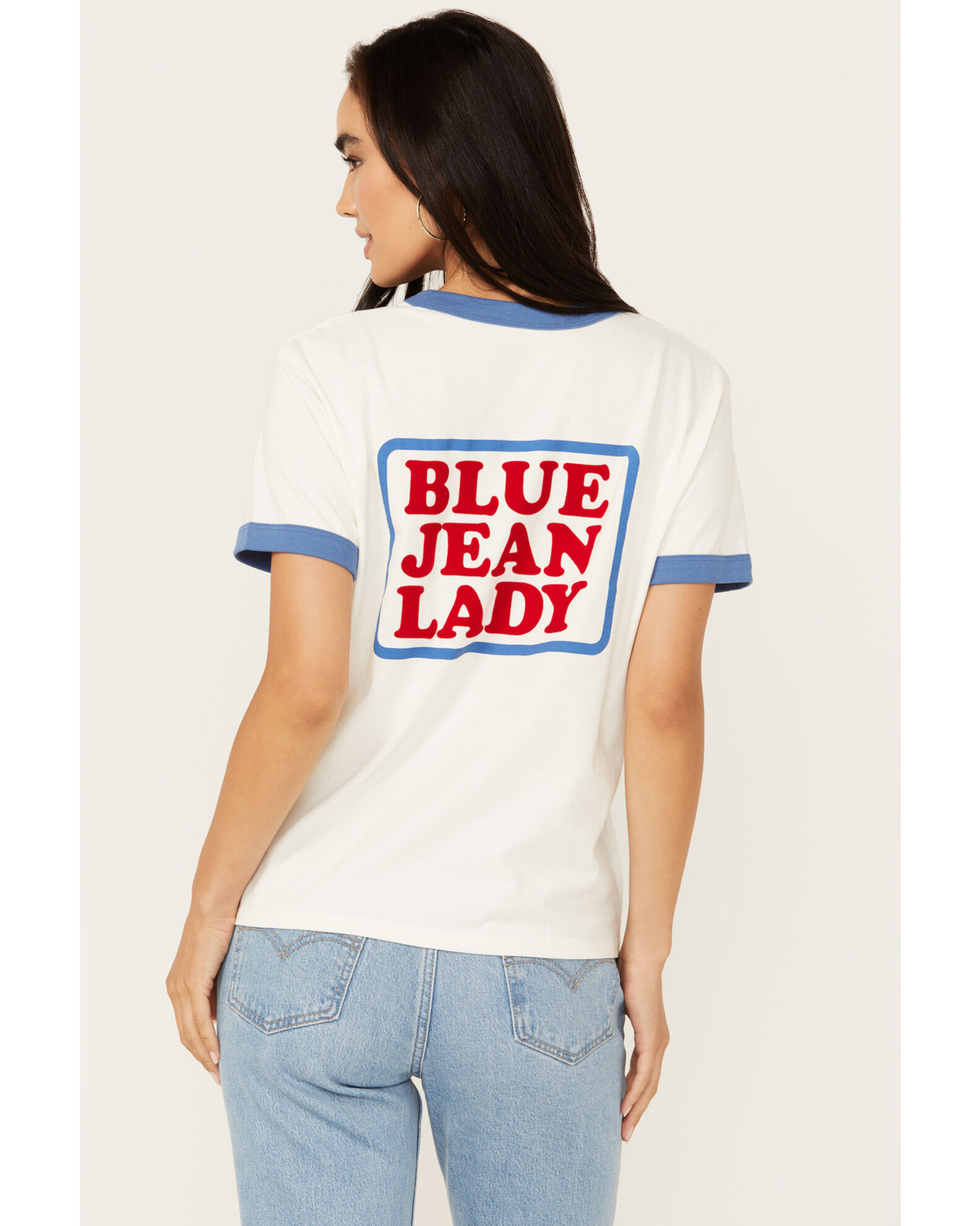 Wrangler Women s Blue Jean Lady Ringer Tee Pueblo Mall