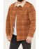 Brixton Men's Plaid Print Cass Jacket, Tan, hi-res