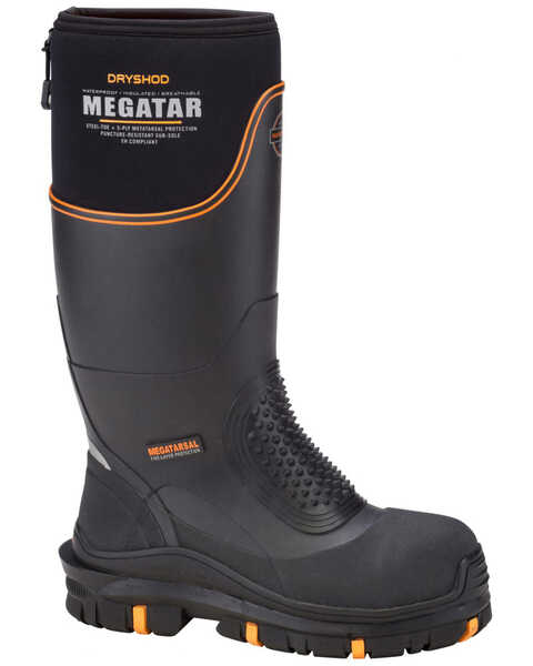 Dryshod Men's Megatar Met Guard Work Boots - Steel Toe, Black, hi-res