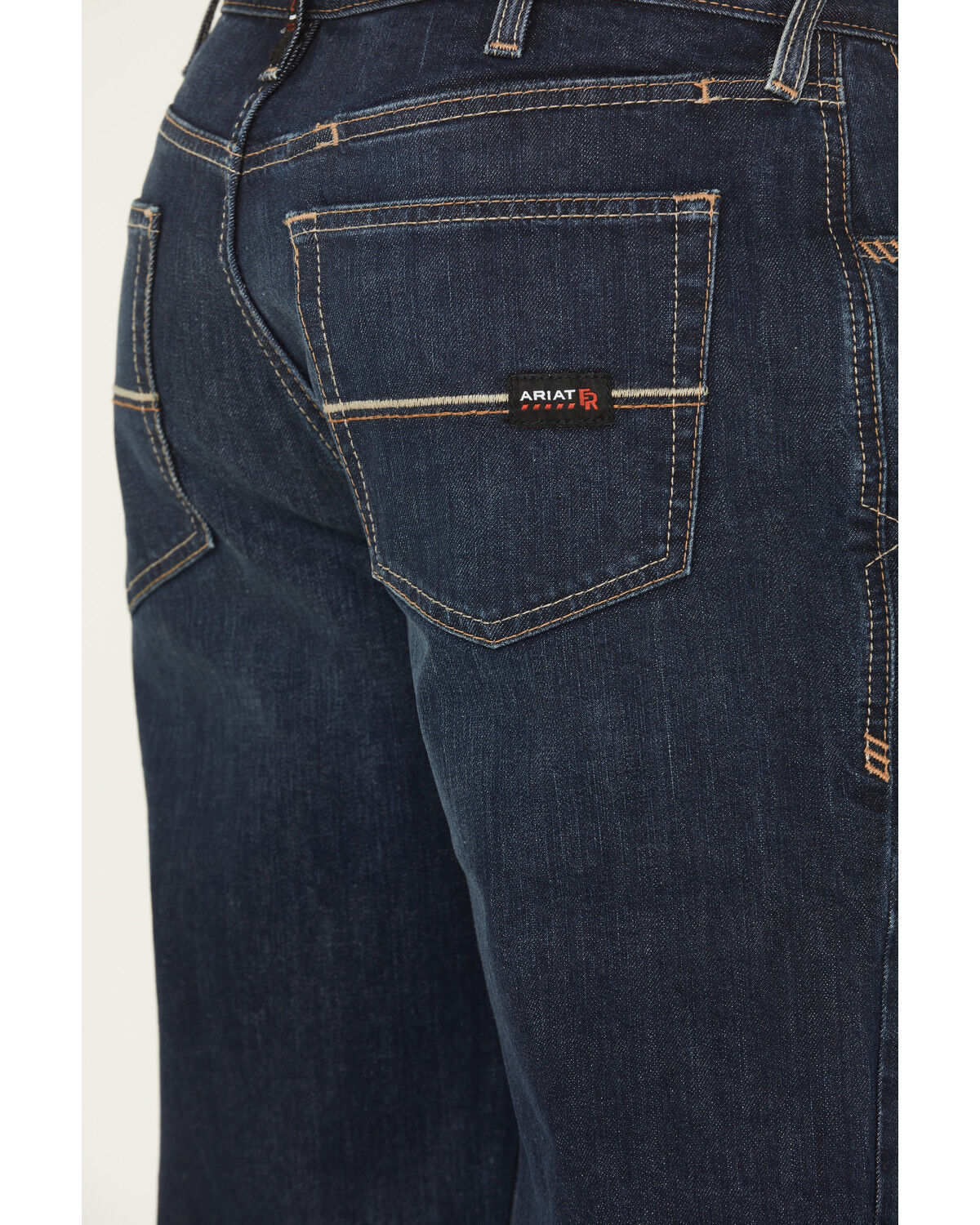 Image #4 - Ariat Men's FR M4 Lightweight DuraStretch Medium Wash Relaxed Bootcut Denim Jeans, Medium Wash, hi-res