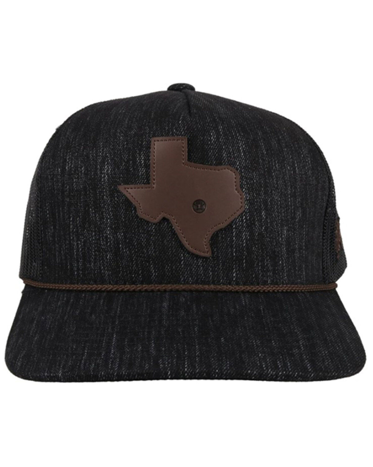 Image #3 - Hooey Men's Tejas Logo Patch Trucker Cap, Black, hi-res