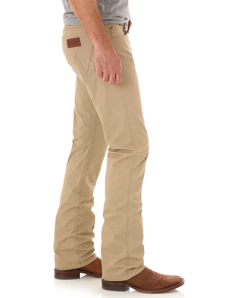 Wrangler Retro Men's Light Brown Slim Stretch Jeans - Straight | Boot Barn