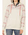 HOOey Women's Southwestern Print Button Down Hooded Pullover, Oatmeal, hi-res