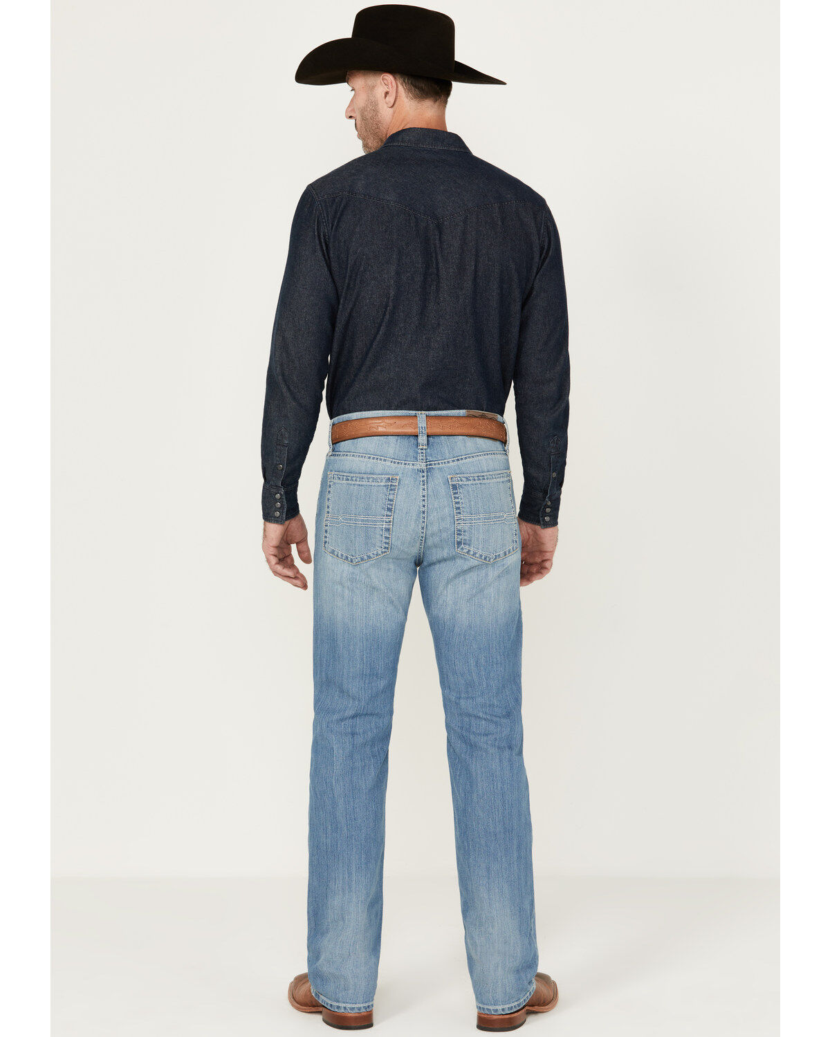 Image #3 - Cody James Men's Light Wash Clovehitch Slim Straight Stretch Denim Jeans, Blue, hi-res