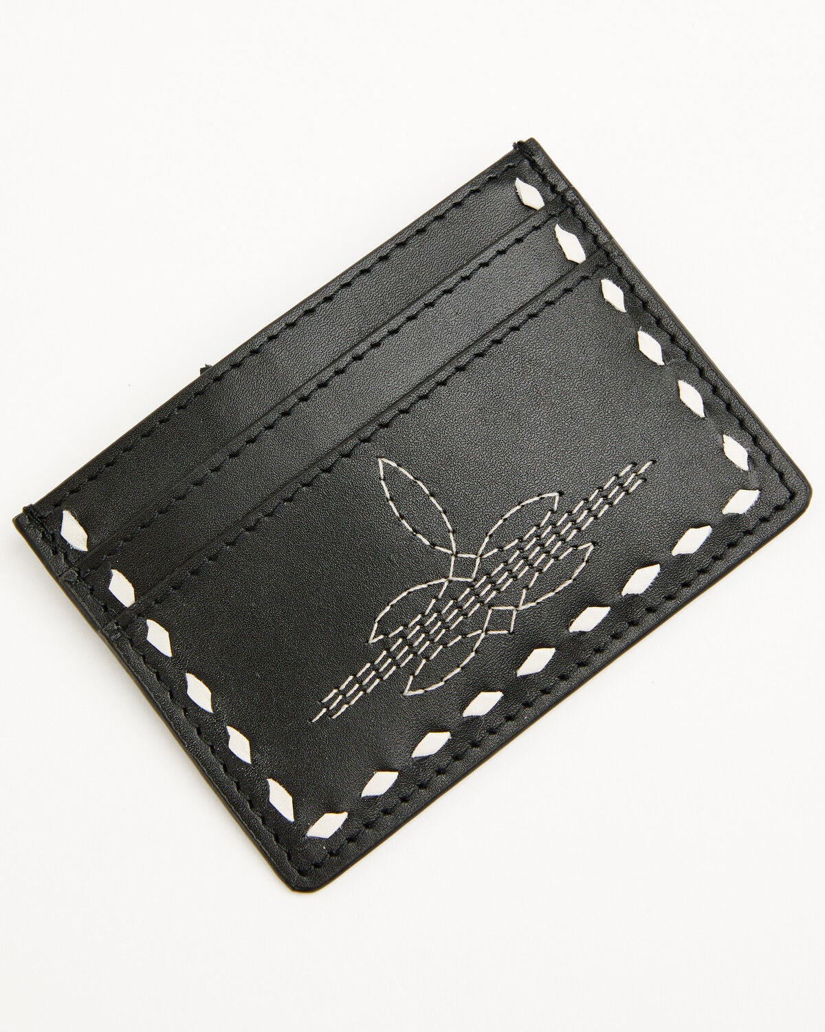 Image #1 - Shyanne Women's Lacie Boot Stitch Credit Card Wallet, Black, hi-res