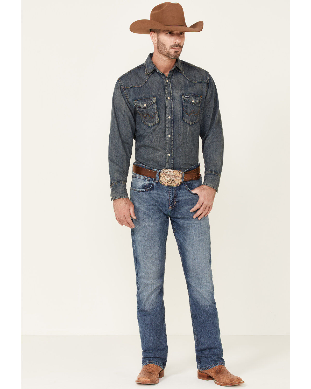 Image #1 - Wrangler 20X Men's Pickett Vintage Stretch Slim Bootcut Jeans , , hi-res
