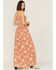 Image #4 - Z&L Women's Sophia Paisley Print Smocked Sleeveless Maxi Dress, Mauve, hi-res