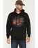 Image #1 - Moonshine Spirit Men's Whiskey Barrel Logo Hooded Sweatshirt, Charcoal, hi-res