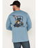 Image #3 - Ariat Men's FR Raising The Flag Long Sleeve Work T-Shirt, Steel Blue, hi-res