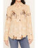 Image #3 - Lovlei Ranch Women's Cheyenne Cowboy Up Long Sleeve Pearl Snap Western Shirt, Tan, hi-res