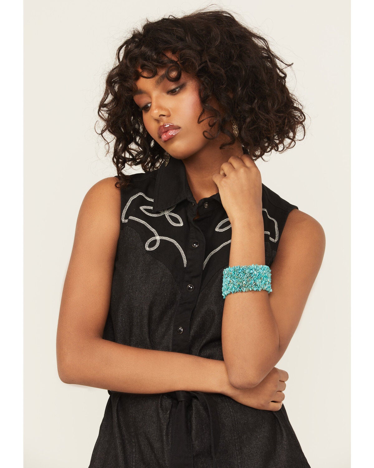 Paige Wallace Women's Stretch Web Bracelet, Silver, hi-res