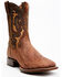 Dan Post Men's Shark Suede Coganc Exotic Western Boots - Broad Square Toe , Cognac, hi-res