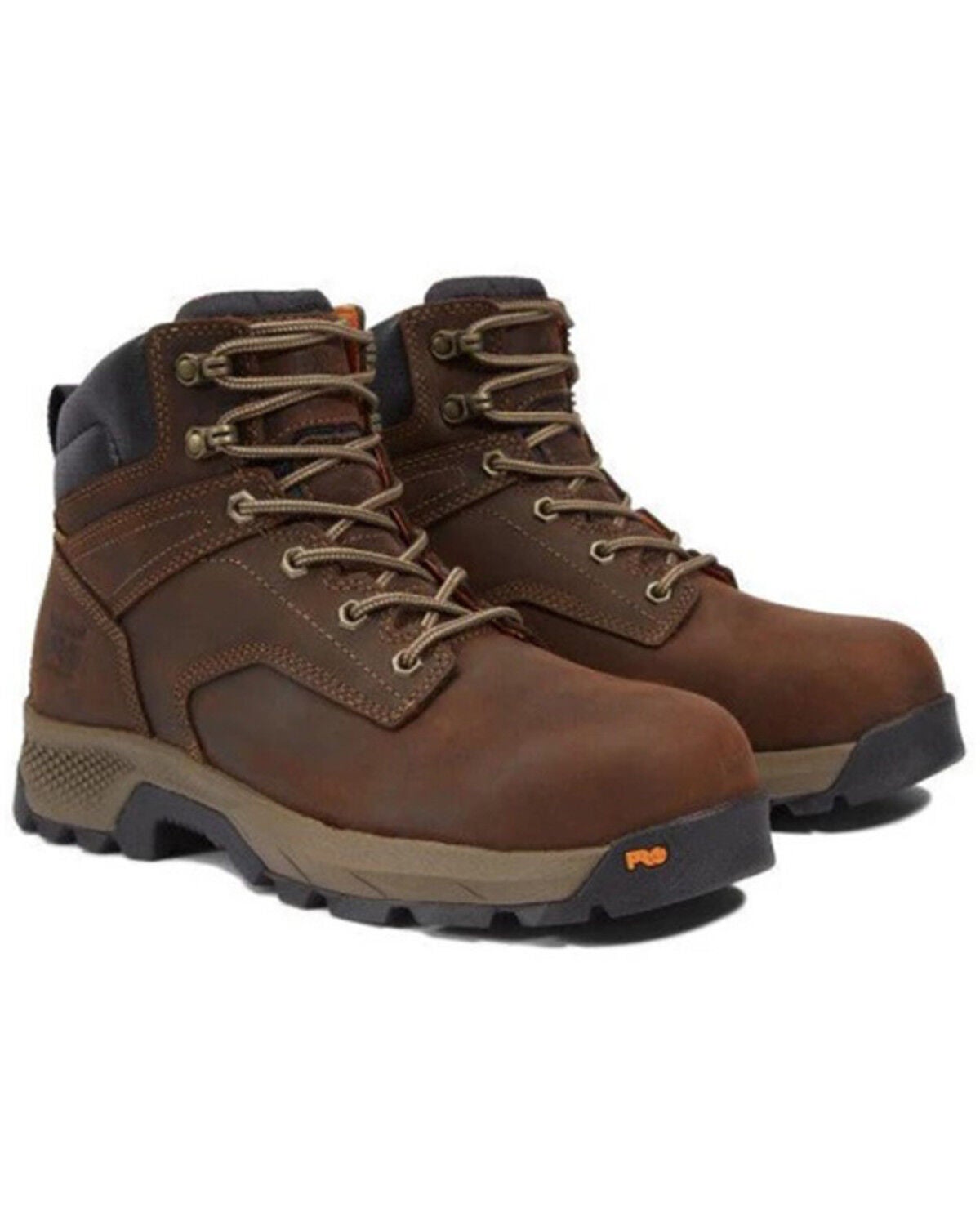 Timberland Men's 6" TiTAN Work Boots - Composite Toe, Dark Brown, hi-res