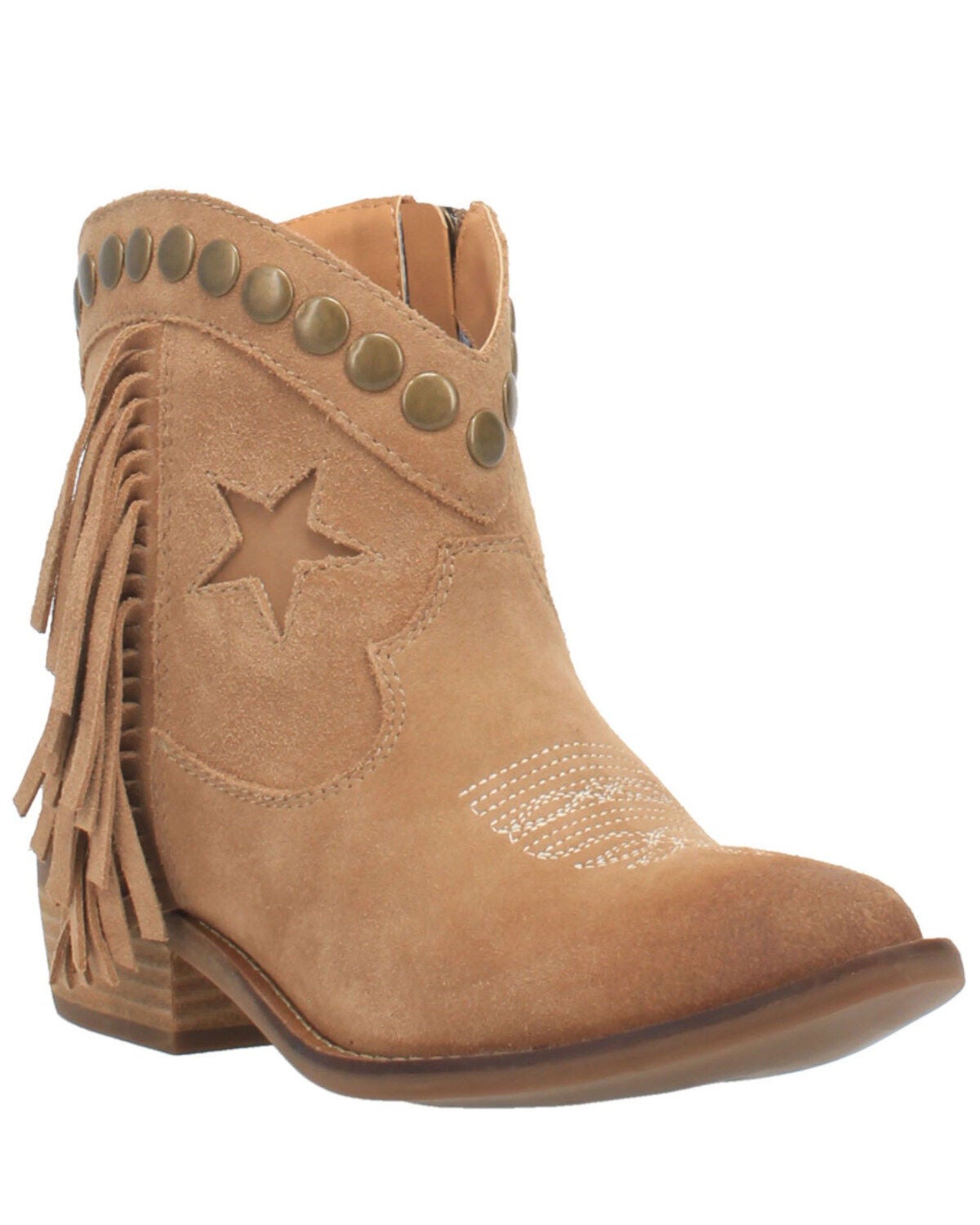 Dingo Women's Lonestar Fashion Booties - Round Toe, Natural, hi-res
