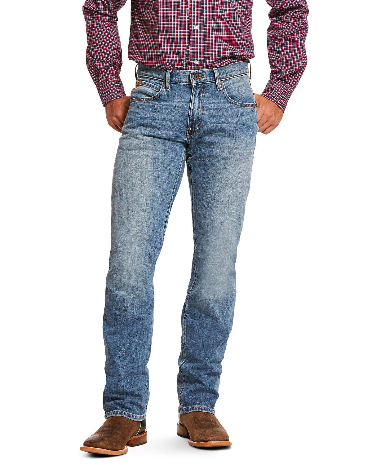 Image #2 - Ariat Men's M4 Sawyer Low Stretch Stackable Straight Jeans, , hi-res