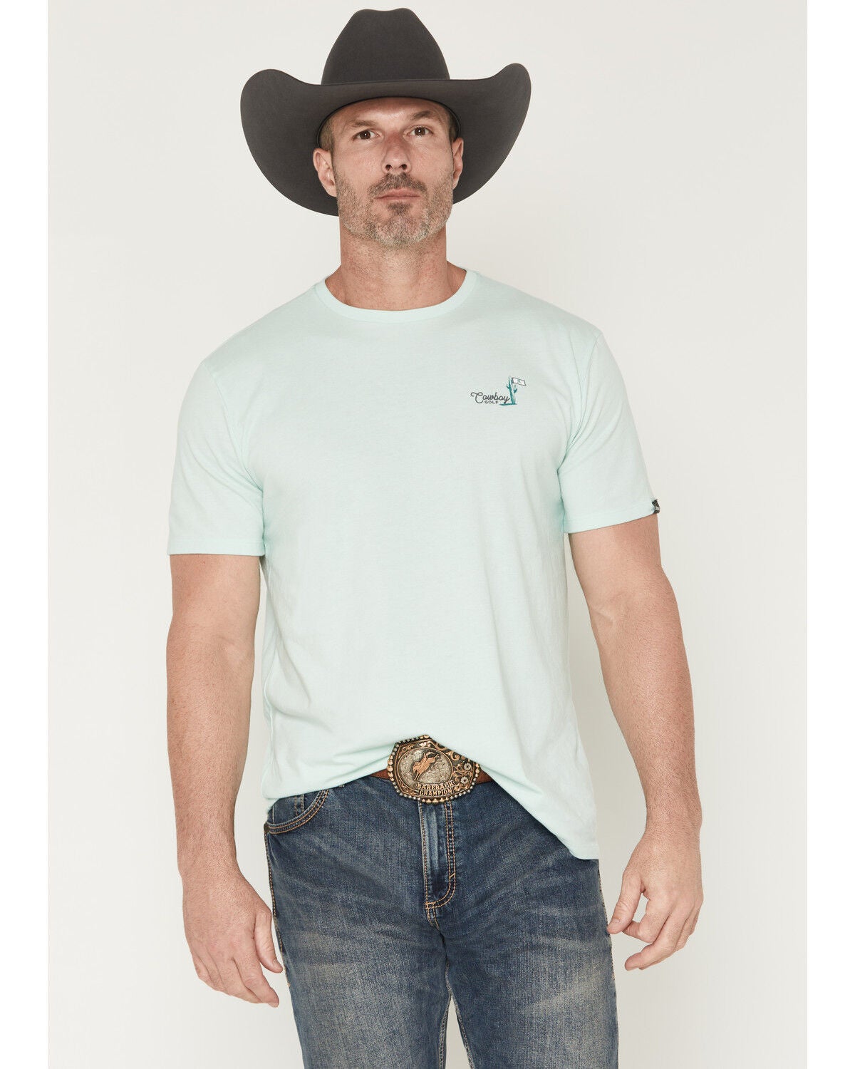 Hooey Men's Hooey Hills Short Sleeve Graphic T-Shirt, Aqua, hi-res