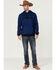 Image #3 - RANK 45® Men's Ranhan Logo Hooded Sweatshirt, Blue, hi-res