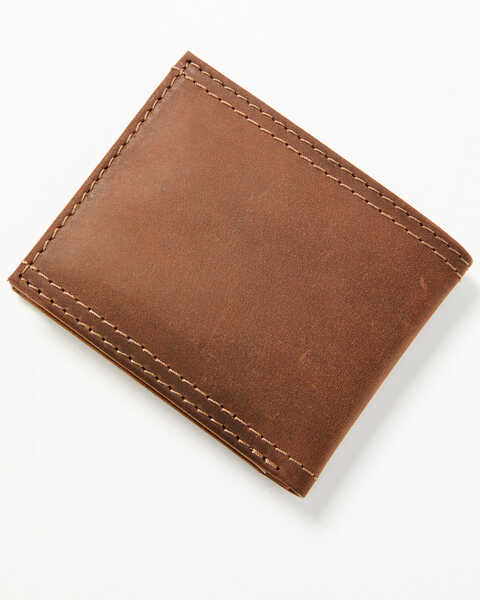 Brothers & Sons Men's Leather Bifold Wallet, Distressed Brown, hi-res