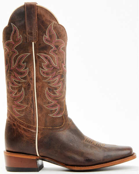 Image #2 - Shyanne Women's Cassidy Spice Combo Leather Western Boots - Square Toe , Brown, hi-res