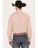 Cinch Men's Geo Print Button-Down Long Sleeve Western Shirt, Orange, hi-res