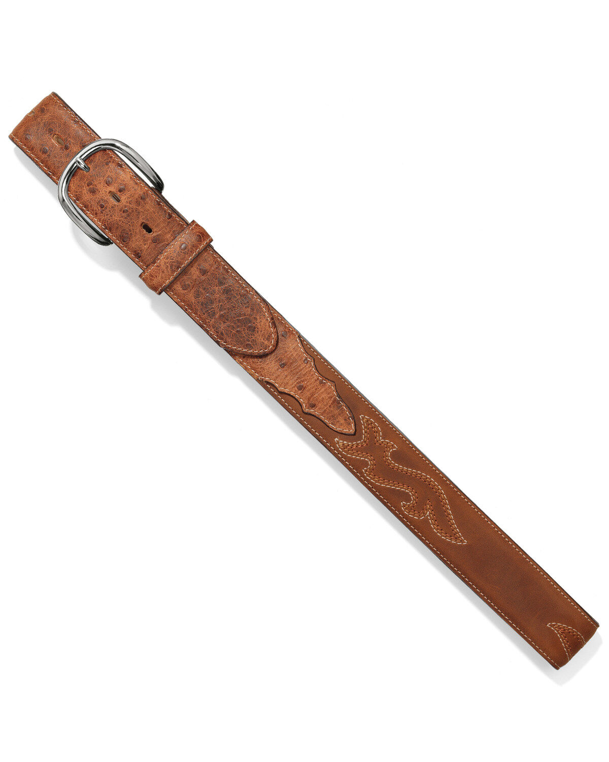 Image #3 - Tony Lama Men's Durmont Ostrich Print Western Belt, , hi-res