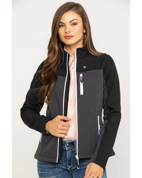 Image #1 - Roper Women's Grey Contrast Softshell Jacket, , hi-res