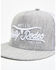 Image #2 - Salty Rodeo Men's Longhorn Logo Embroidered Trucker Cap, Grey, hi-res