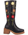 Image #2 - Dingo Women's Floral Bloom Fashion Boots - Round Toe, Black, hi-res