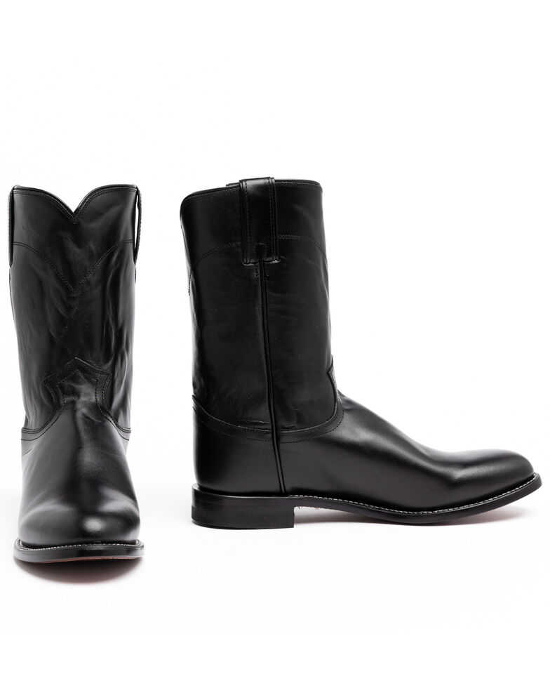 justin boots for men black