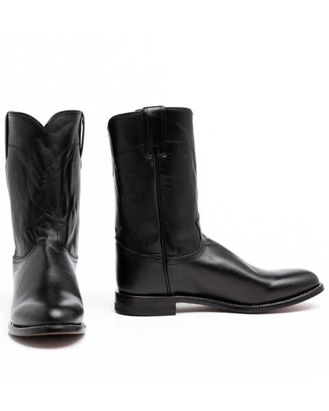 Justin Men's 10" Corona Roper Boots, Black, hi-res