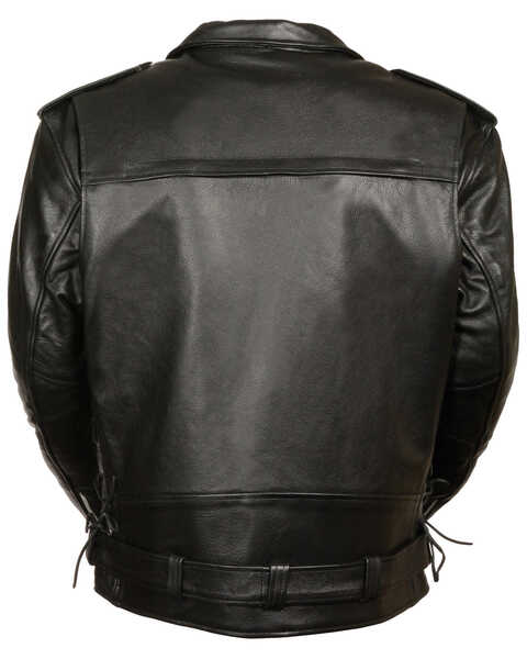 Image #2 - Milwaukee Leather Men's 4X Black Vented Side Lace Leather Motorcycle Jacket  , Black, hi-res