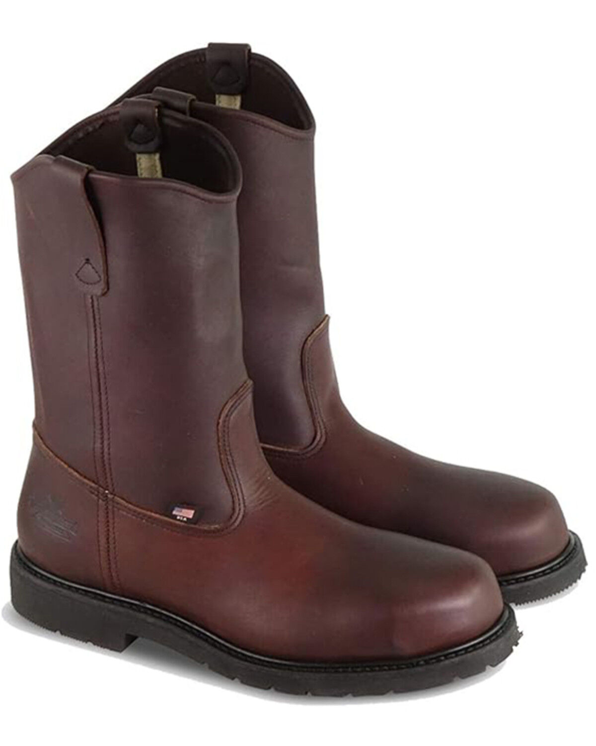 Image #1 - Thorogood Men's Oil Rigger Western Work Boots - Steel Toe, Black, hi-res