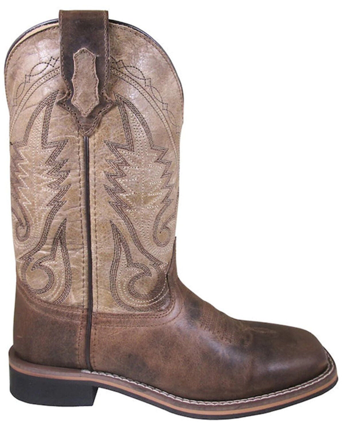 Smoky Mountain Women's Creekland Performance Western Boots - Broad Square Toe, Brown, hi-res