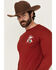 Image #3 - Cowboy Hardware Men's Boot Barn Exclusive Mexico Flag Bulk Long Sleeve Graphic T-Shirt, Burgundy, hi-res