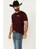 Image #4 - RANK 45® Men's Long Horn Logo Short Sleeve Graphic T-Shirt, , hi-res