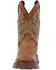 Image #4 - Durango Boys' Lil Rebel Embroidered Western Boots - Broad Square Toe, Brown, hi-res