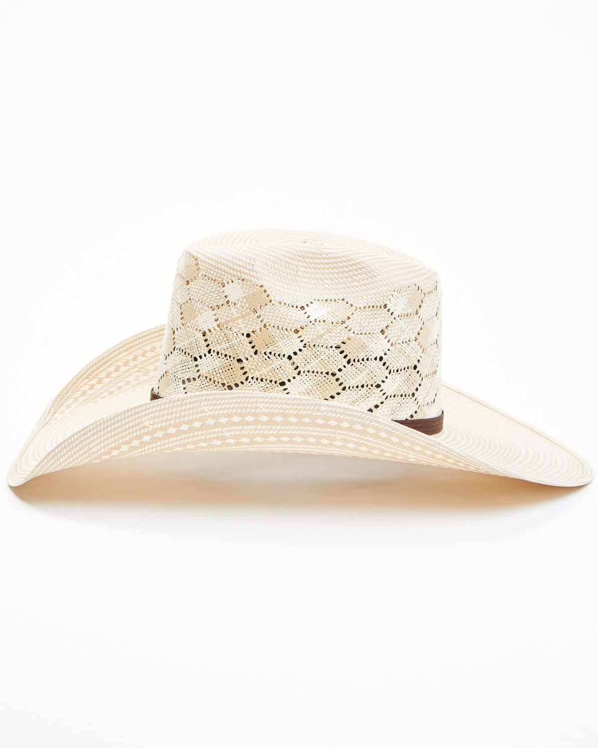 Image #3 - Serratelli Natural Laredo Hexagon Wheat Brick Shantung Straw Western Hat, , hi-res