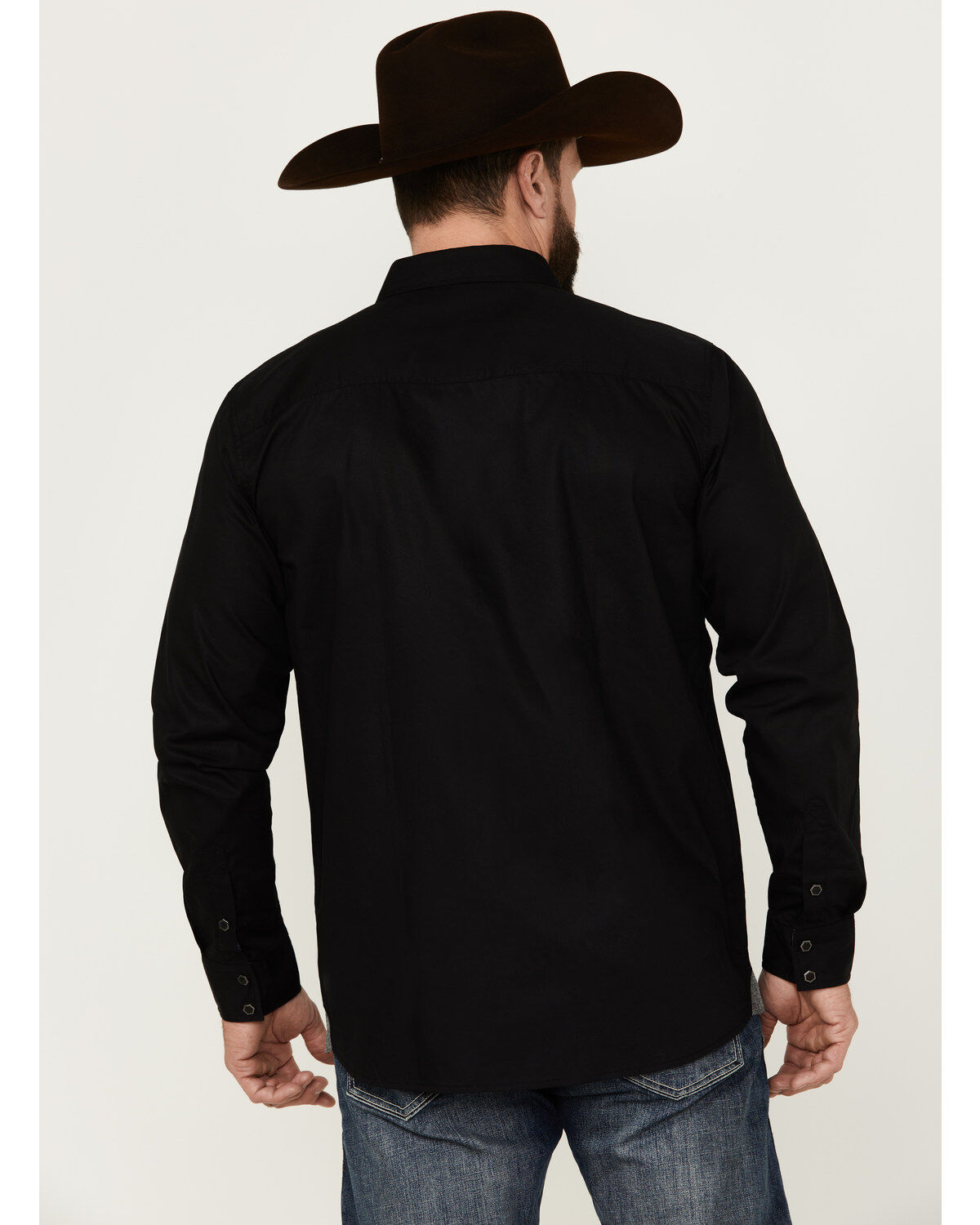 Product Name:  Moonshine Spirit Men's Embroidered Long Sleeve Snap Western Shirt
