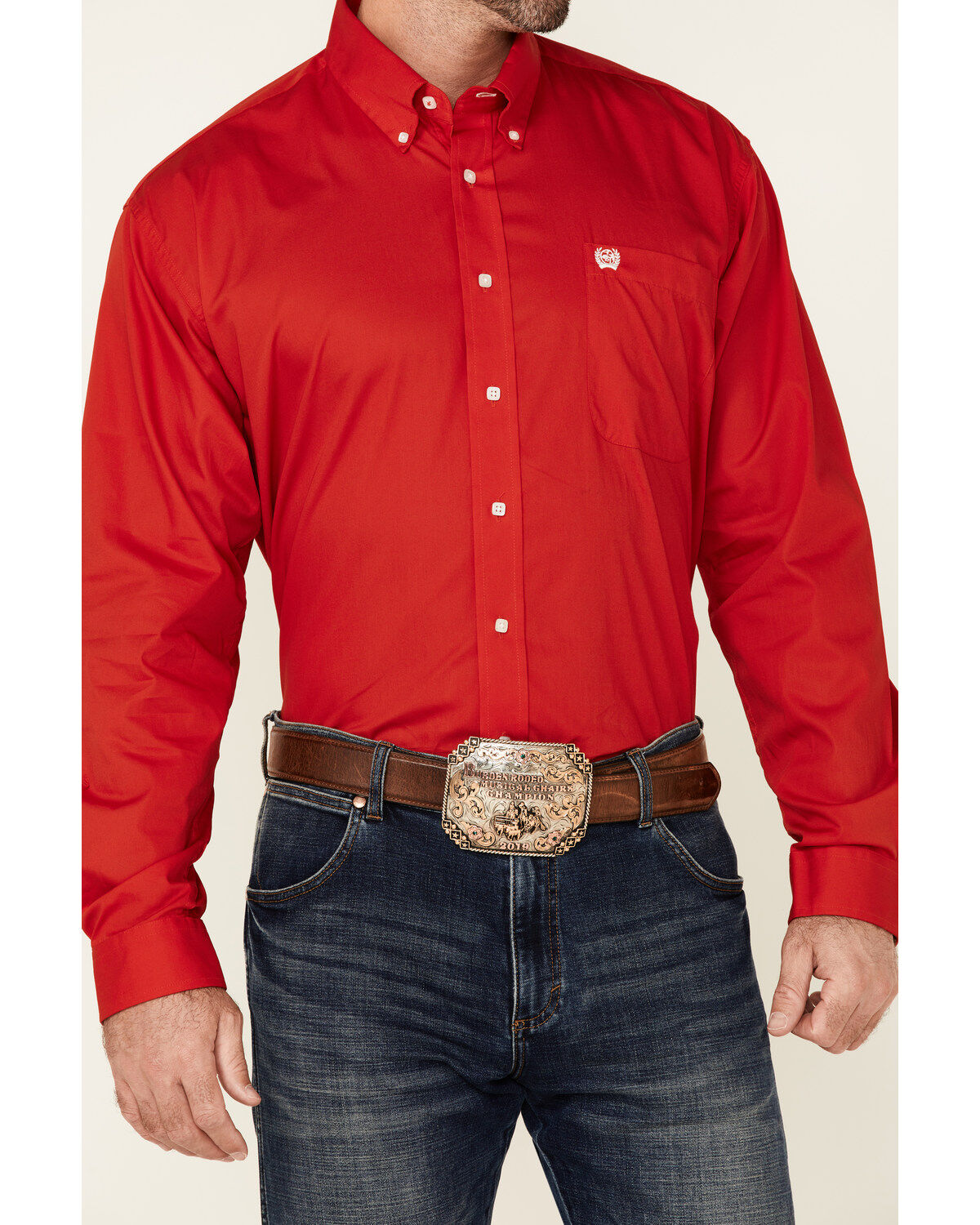 Image #3 - Cinch Men's Solid Button Down Long Sleeve Western Shirt, , hi-res