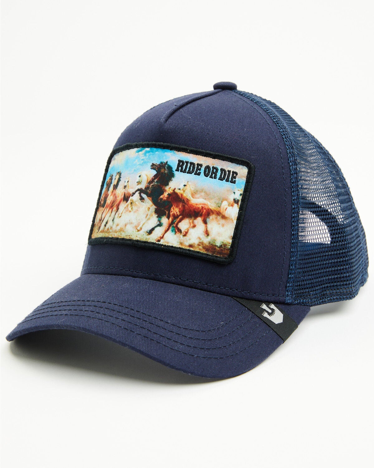 Goorin Bros Men's Boot Barn Exclusive Ride Or Die Ball Cap, Navy, hi-res
