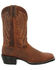 Durango Men's Westward Western Boots - Broad Square Toe, Cognac, hi-res