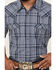 Image #3 - Cody James Men's Blue Lights Plaid Print Short Sleeve Snap Western Shirt, , hi-res
