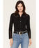 Image #7 - Idyllwind Women's Boot Stitch Roughout Suede Belt, Black, hi-res