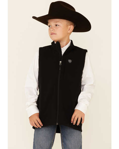 Image #1 - Ariat Boys' Vernon 2.0 Softshell Vest , Black, hi-res