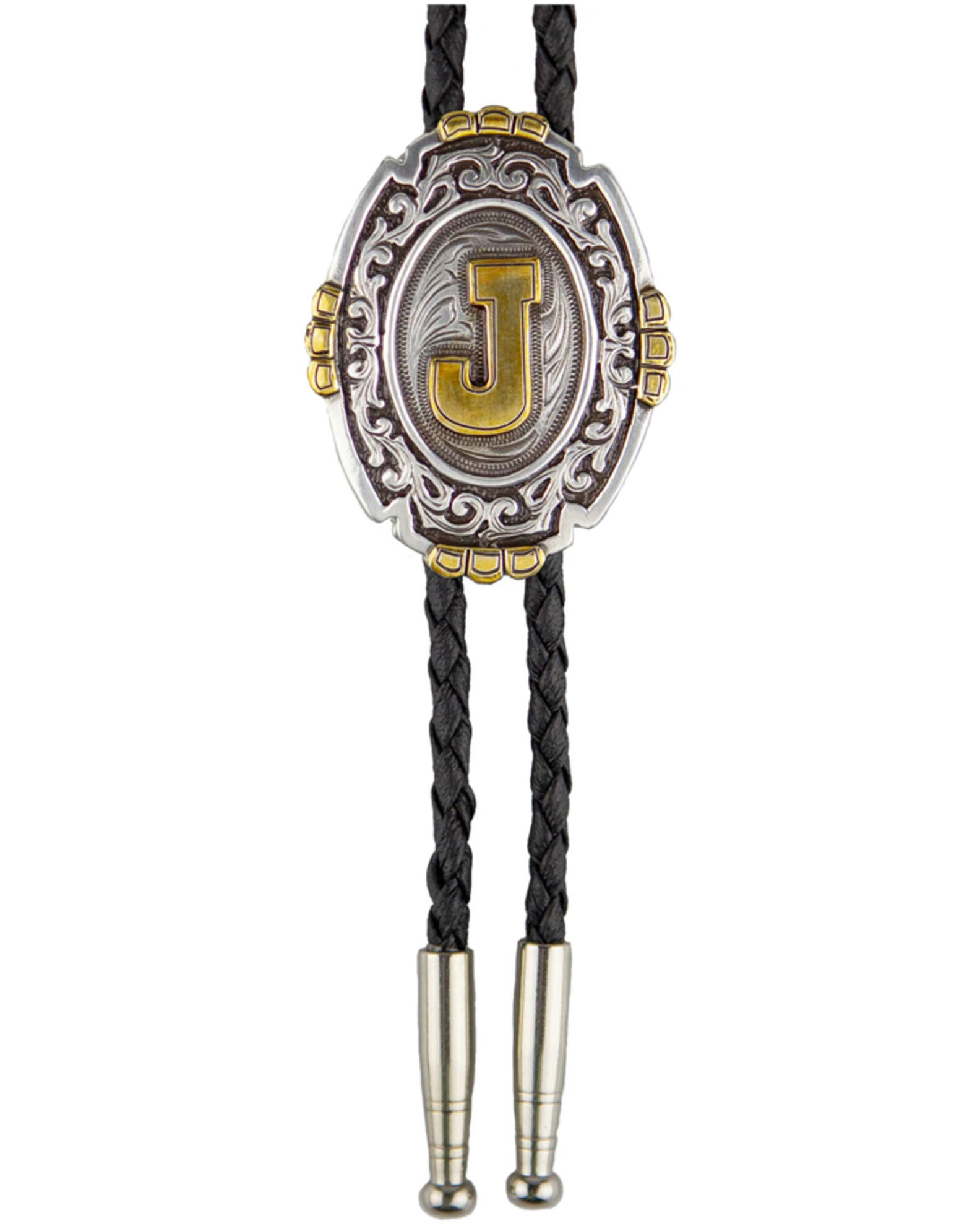 Cody James Men s Antique Silver Gold Initial J Bolo Tie Boot Barn