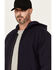 Image #2 - Hawx Men's FR Fleece Hooded Jacket - Tall, Navy, hi-res