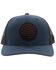 Hooey Men's Resistol Round Patch Mesh Back Trucker Cap, Blue, hi-res