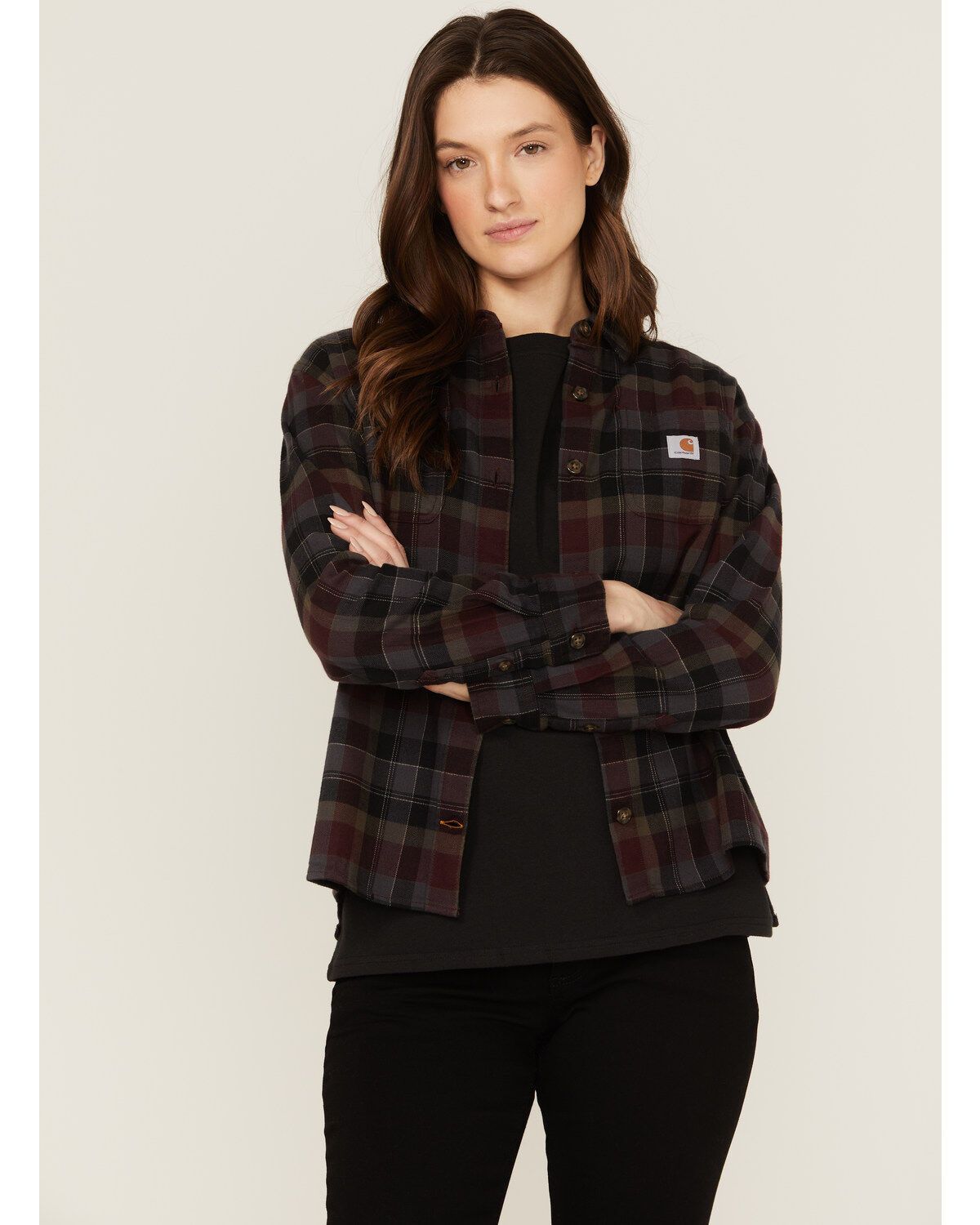 carhartt flannel jacket women's