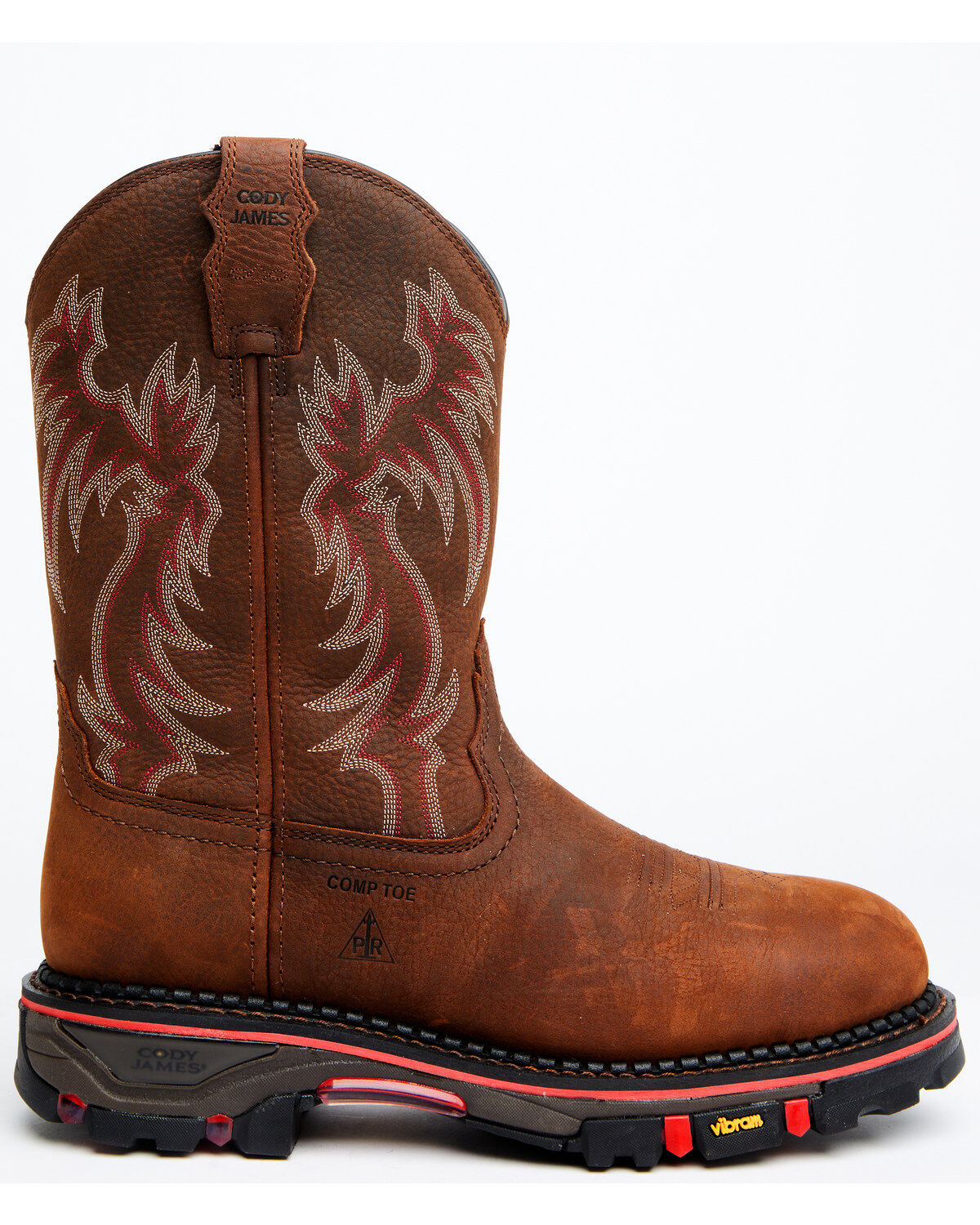 Image #2 - Cody James Men's Decimator Dirty Dog Pull On Work Boots - Composite Toe, Brown, hi-res