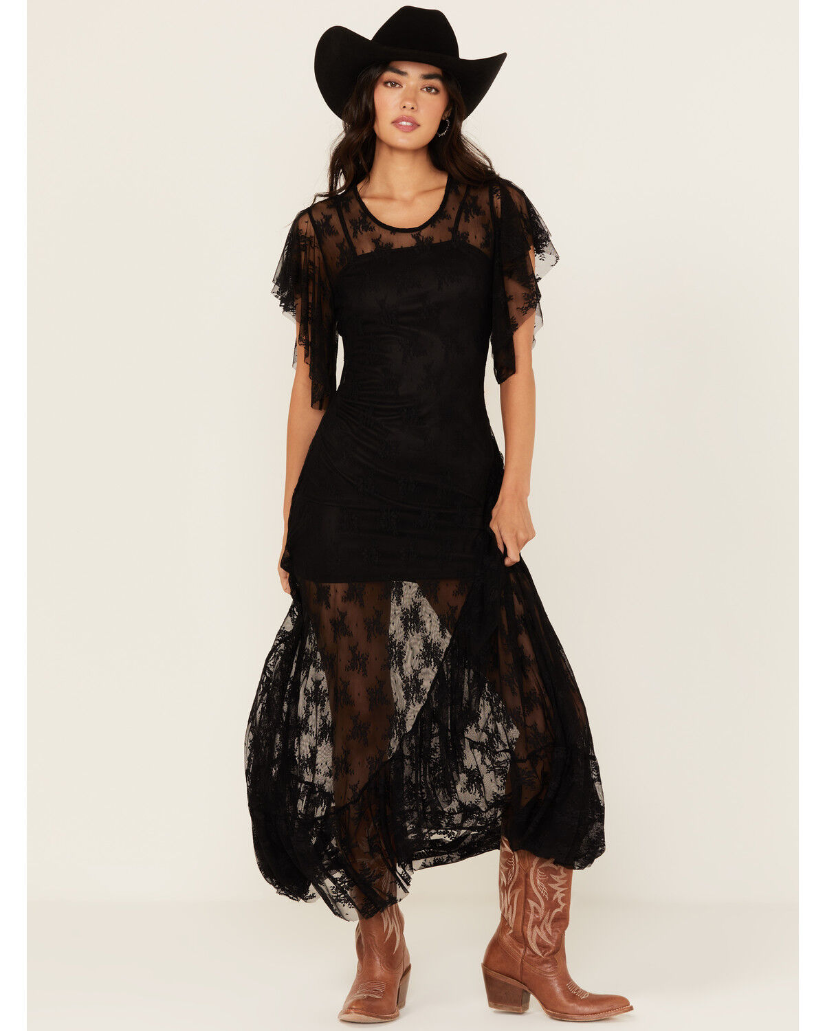 Image #1 - Wishlist Women's Lace Slip Maxi Dress, , hi-res